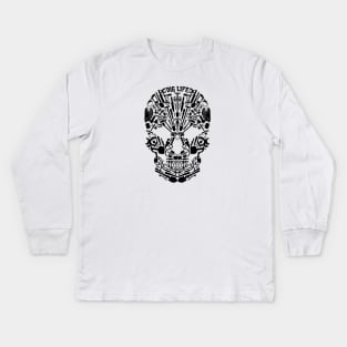 Metal Detecting - METAL SKULL - Dig Life Kids Long Sleeve T-Shirt